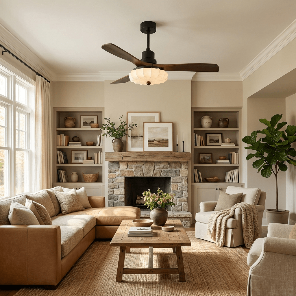 Helvano | Deckenventilator mit Licht und Fernbedienung