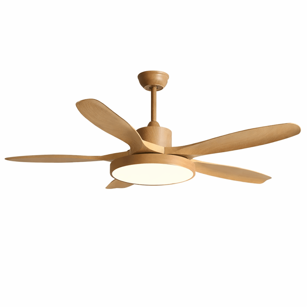 Helvano | Deckenventilator mit Licht in Holzoptik