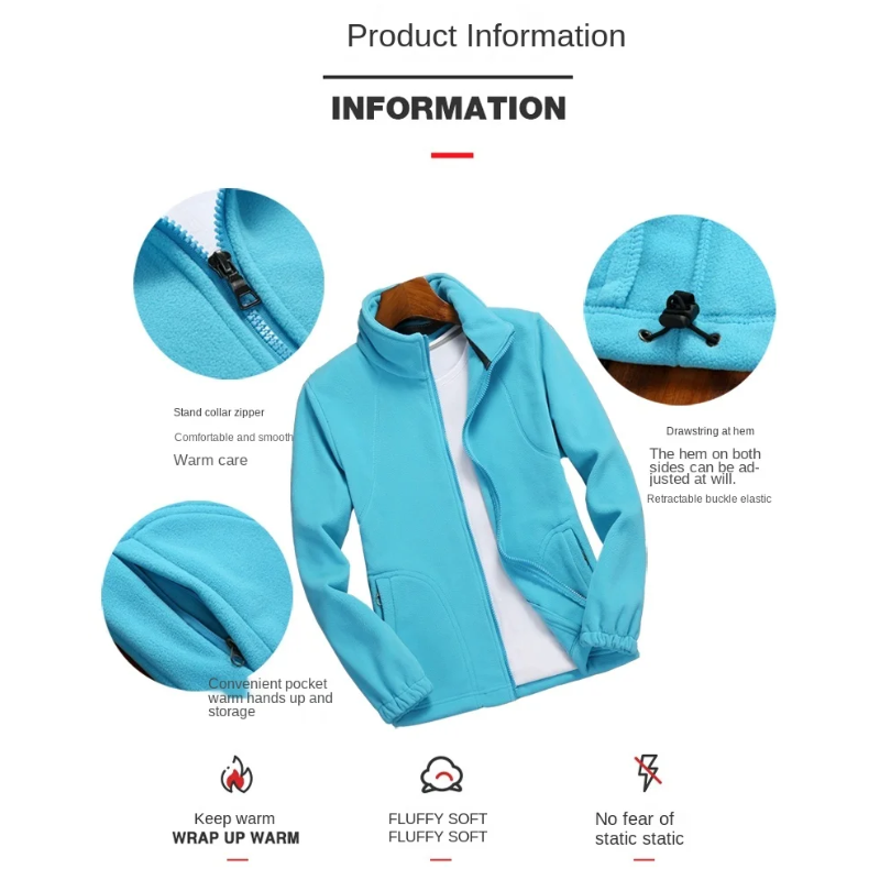 Helvano | Fleecejacke mit Stehkragen für Damen
