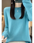 Helvano | Damen Strickpullover mit Rundhalsausschnitt