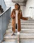 Helvano | Plüsch-Trenchcoat für Damen