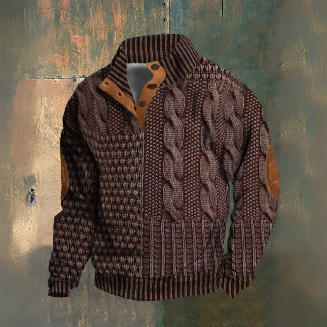 Helvano | Casual Sweatshirt mit Stehkragen für Herren