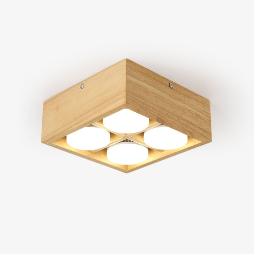 Helvano | Holz-Deckenleuchte für Wohnzimmer