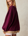 Helvano | Oversized Streifen-Pullover für Damen