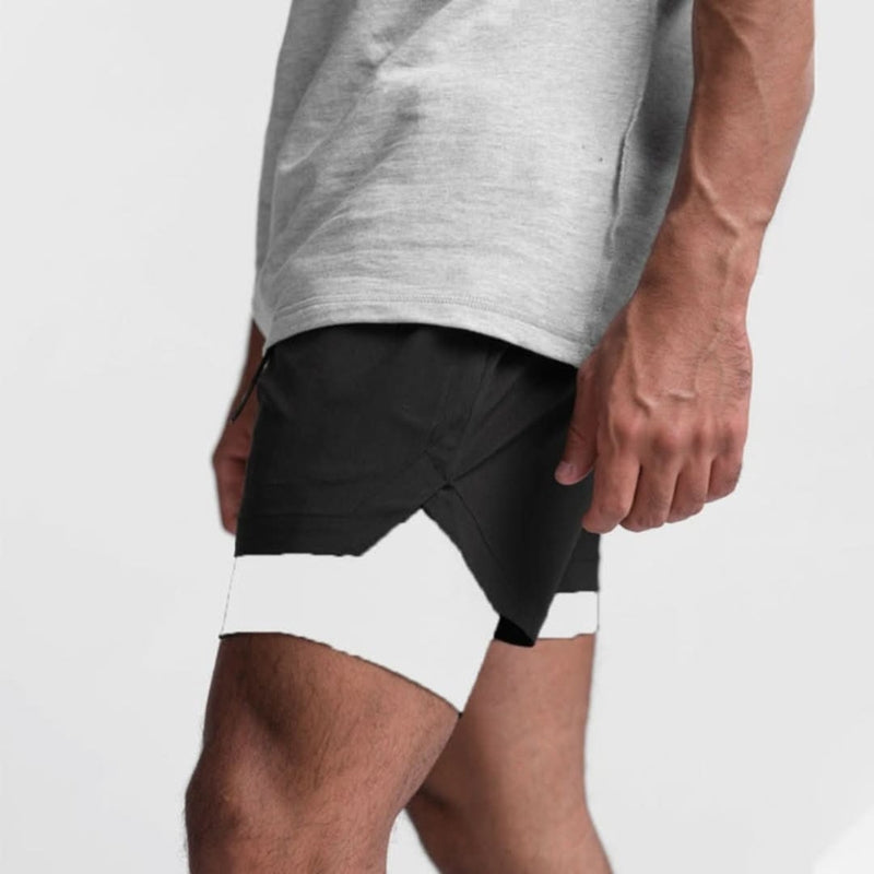 Helvano | 2-in-1 Sportshorts mit Innenhose für Herren