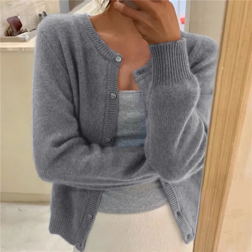 Helvano | Weiche Strickjacke mit Knöpfen für Damen