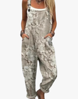 Helvano | Damen-Latzhose mit Blumen-Reliefmuster