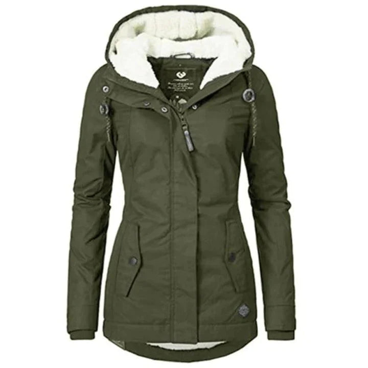 Helvano | Gefütterter Wintermantel mit Kapuze für Damen