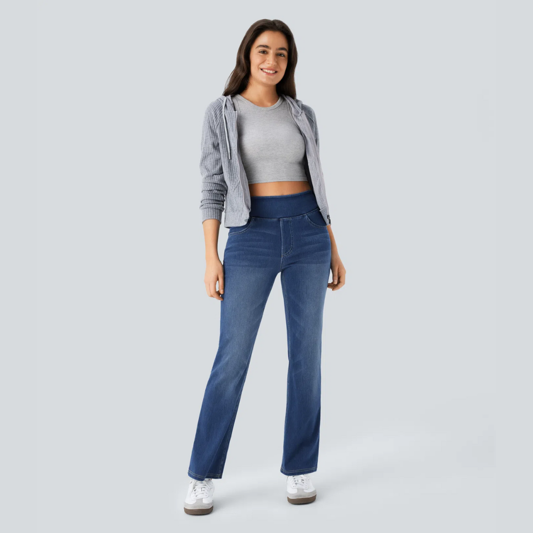 Helvano | Bootcut-Jeans mit hohem Bund für Damen