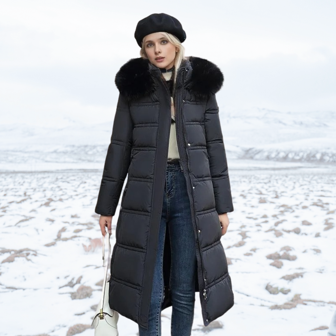 Helvano | Tailliertes Winterkleid für Damen mit langen Ärmeln