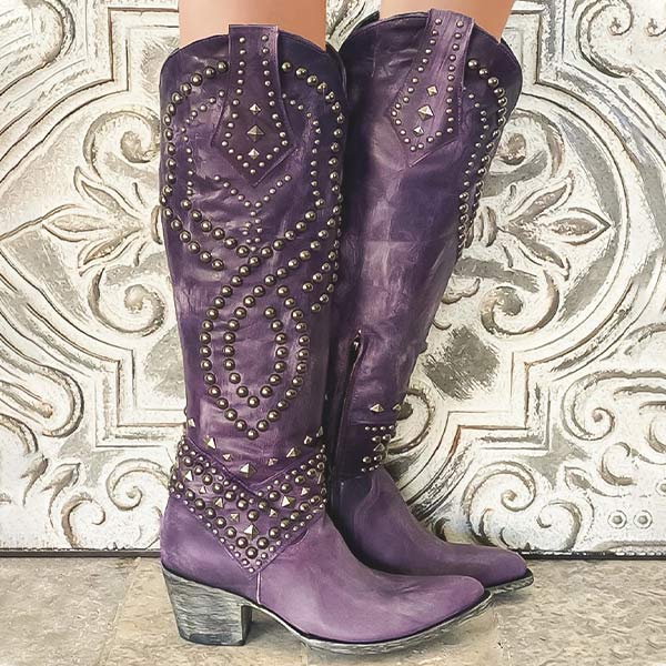 Helvano | Cowboystiefel mit Absatz für Damen