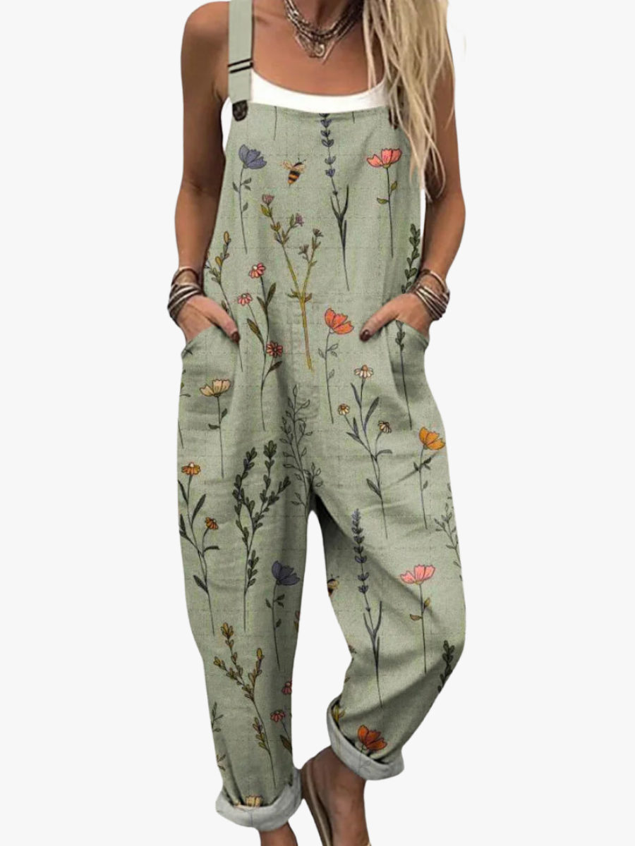 Helvano | Blumen-Latzhose für Damen