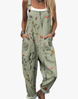 Helvano | Blumen-Jumpsuit für Damen in Grün