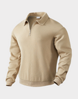 Helvano | Strukturierter Half-Zip Pullover für Herren