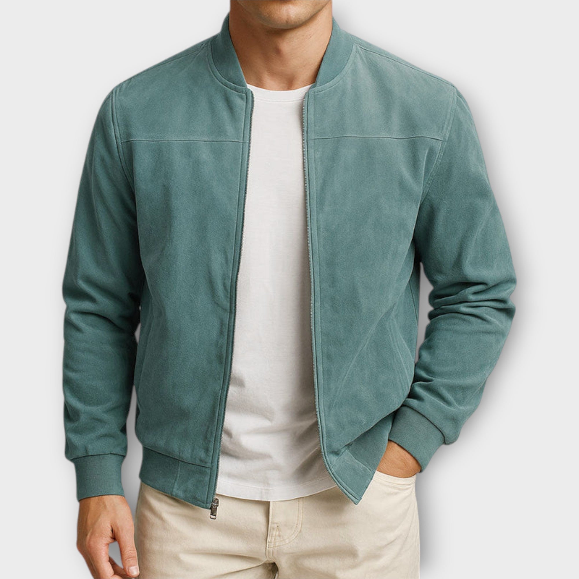 Helvano | Herren Bomberjacke in Wildlederoptik