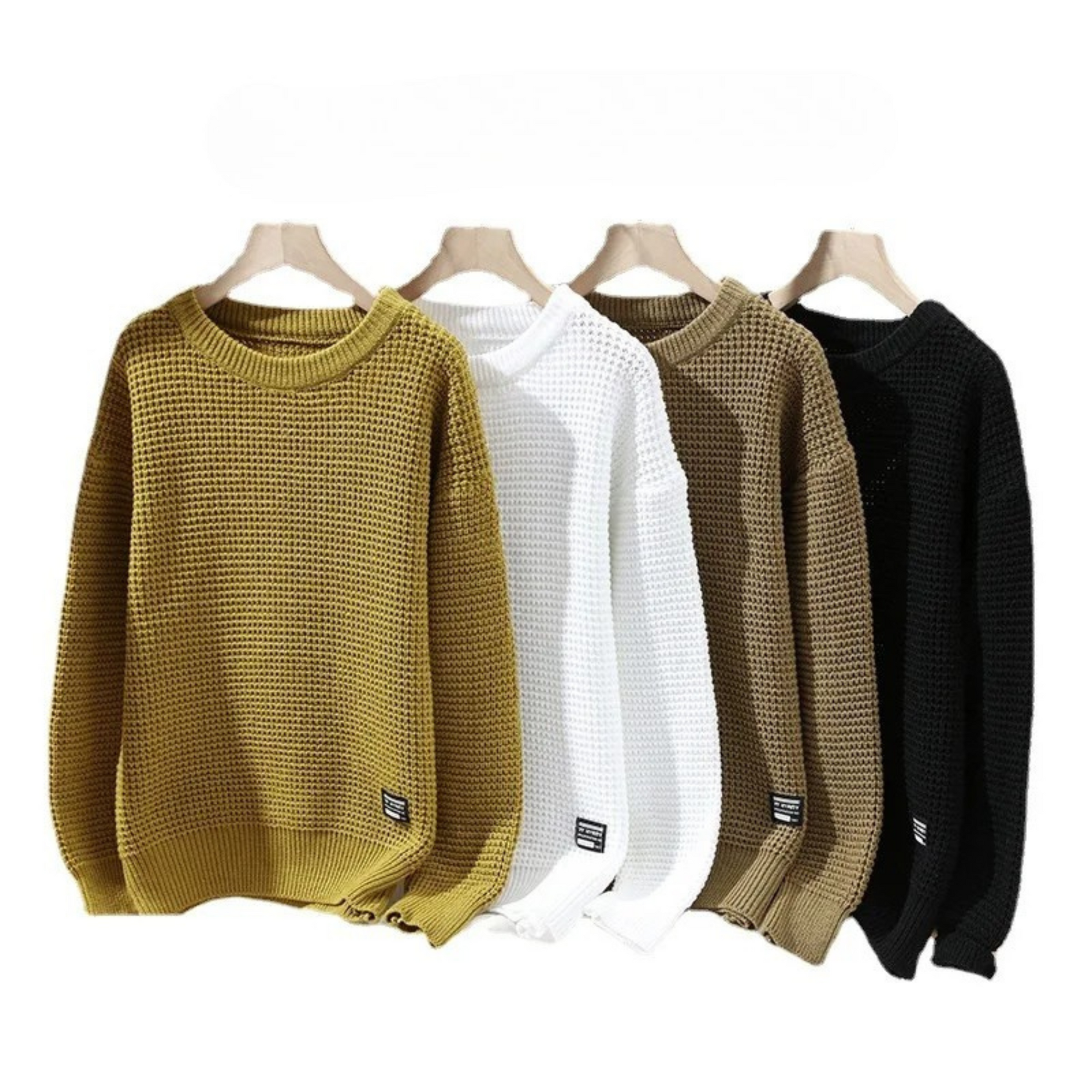 Helvano | Herren-Strickpullover mit Waffelstruktur