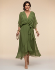 Helvano | Chiffon-Kleid mit V-Ausschnitt für Damen