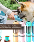Helvano | 2-in-1 Futter- und Wasserflasche für Hunde