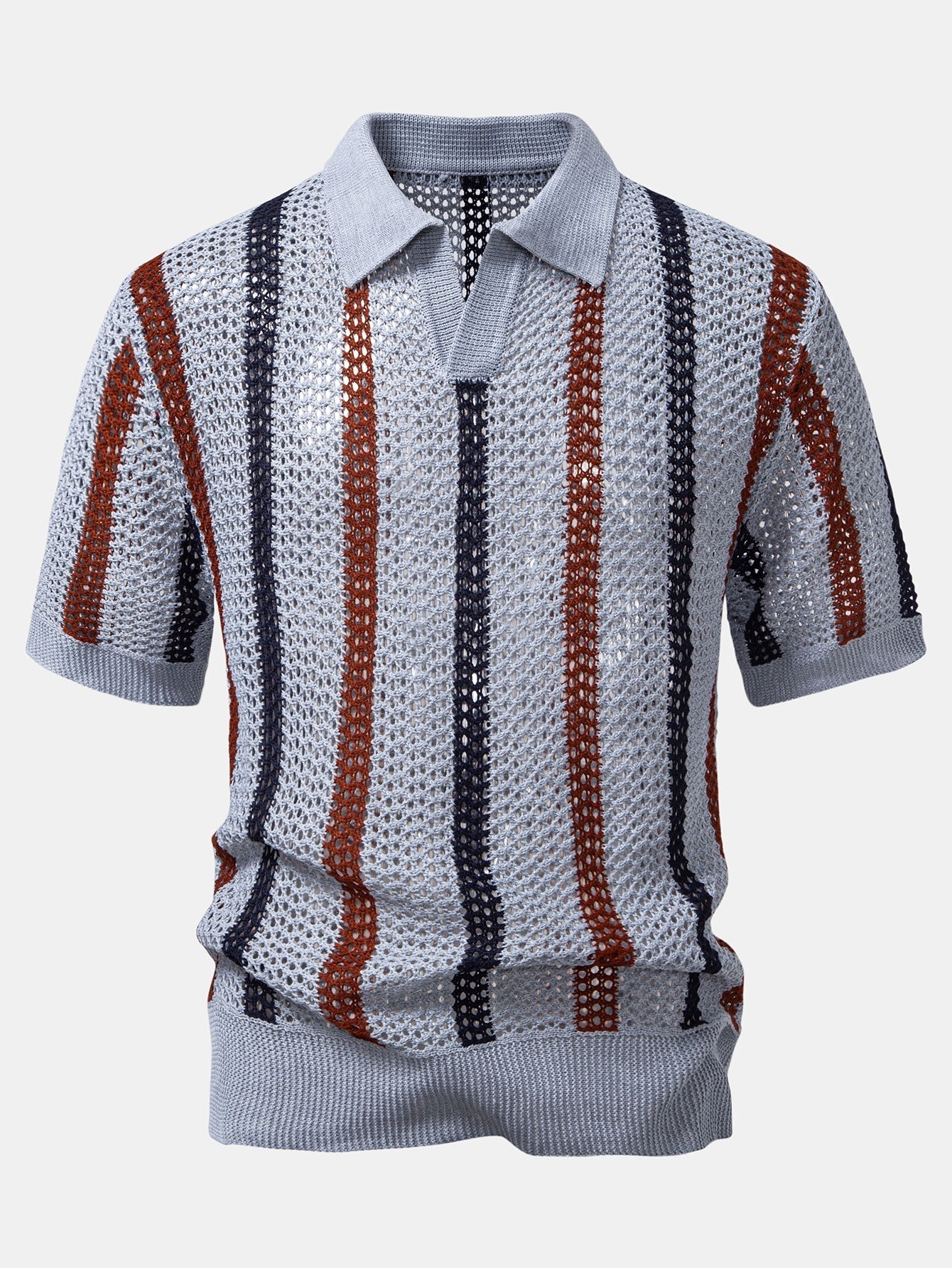 Helvano | Herren Set Häkel-Poloshirt &amp; Leinenhose