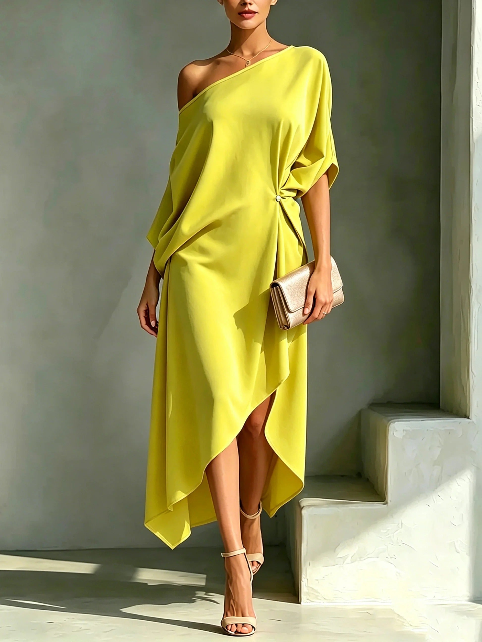 Helvano | Asymmetrisches Midikleid für Damen