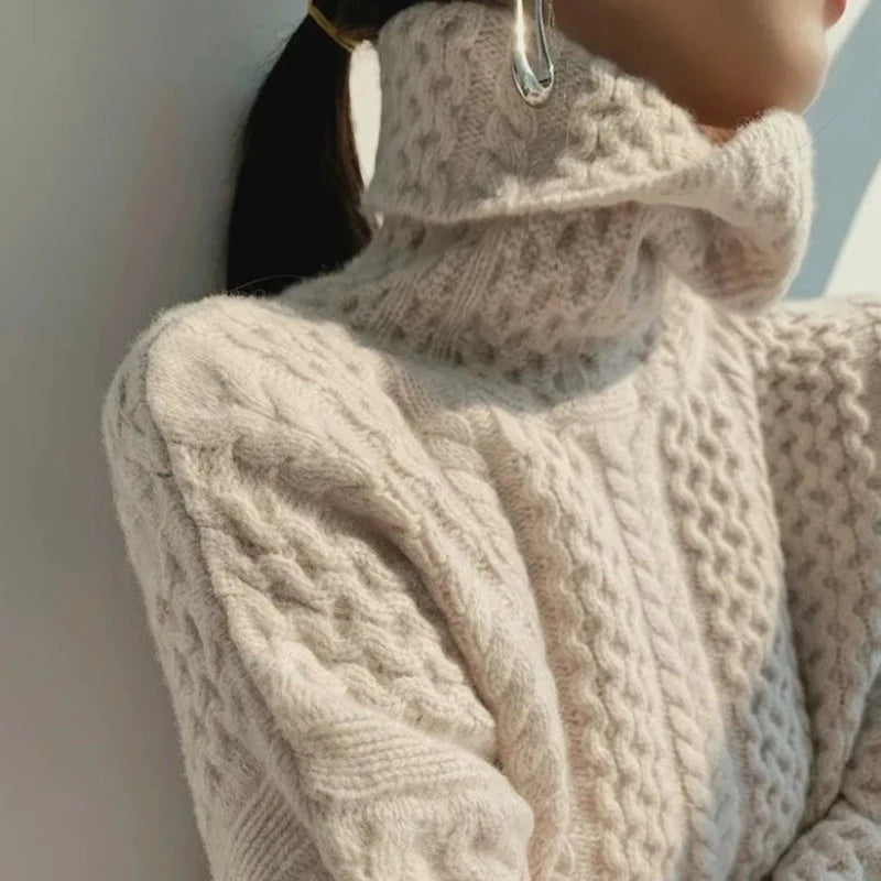 Helvano | Karierter Rollkragenpullover für Damen