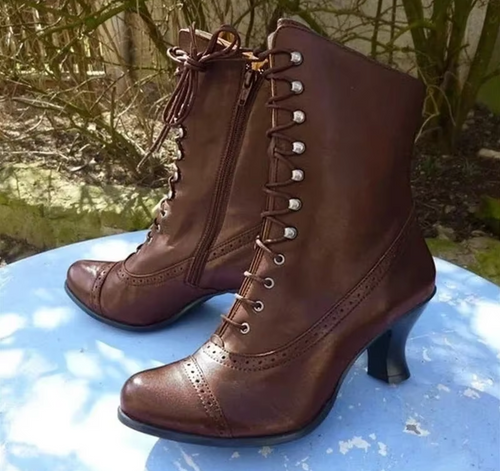 Helvano | Damen Lederstiefel mit Schnürung