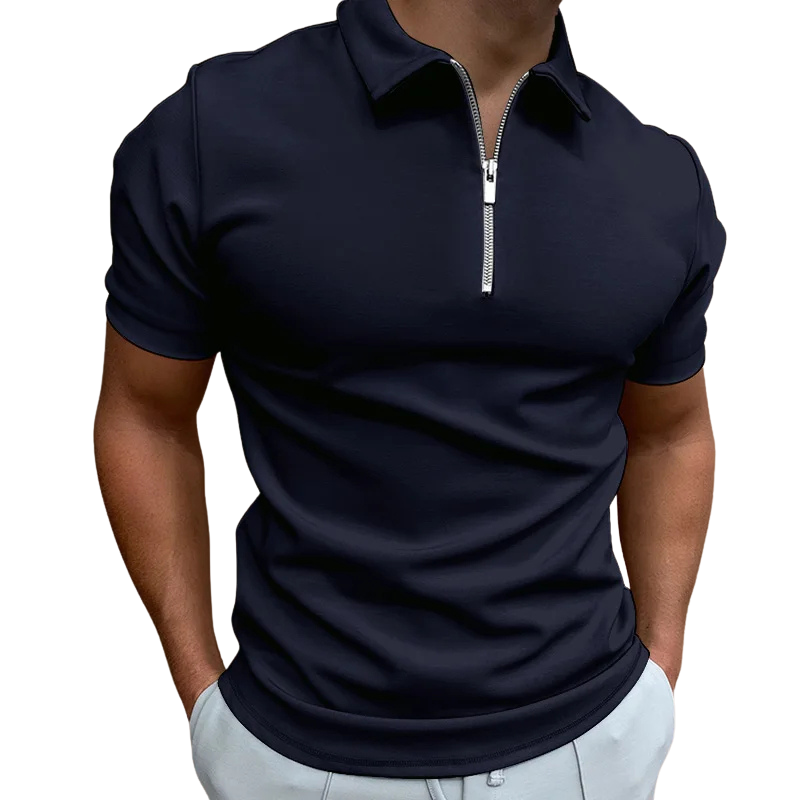 Helvano | Modernes Herren-Poloshirt mit kurzem Zip
