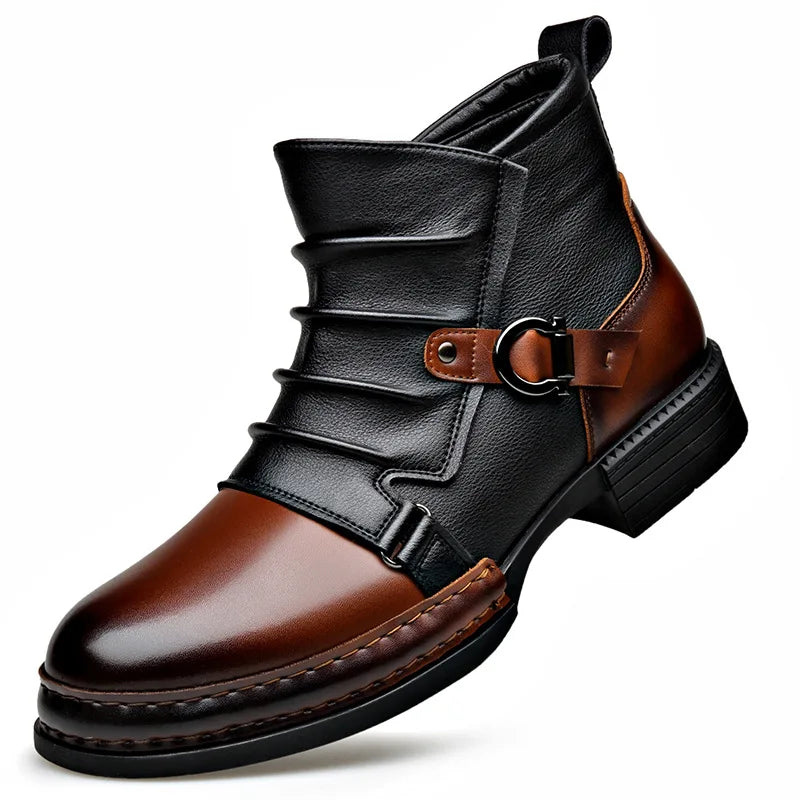 Helvano | Herren Stiefeletten mit Schnalle in Schwarz