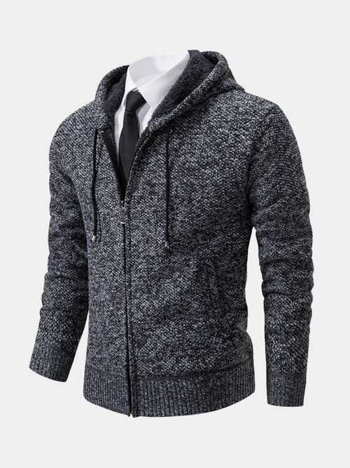 Helvano | Fleece-Strickjacke mit Reissverschluss für Herren
