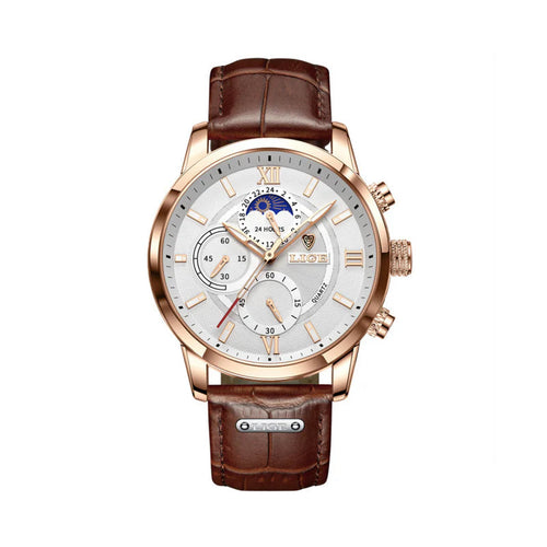 Helvano | Klassische Herrenuhr mit Lederarmband