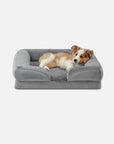 Helvano | Orthopädisches Hundebett in Grau & Schwarz