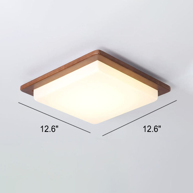 Helvano | Quadratische LED-Deckenleuchte aus Nussbaum