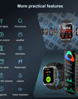 Helvano | Rugged Smartwatch mit Anruf & SOS in Schwarz