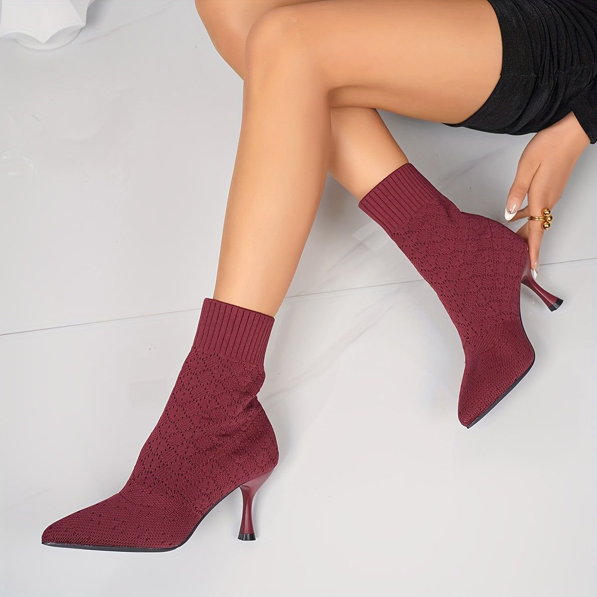 Helvano | Spitze Sock-Stiefeletten für Damen