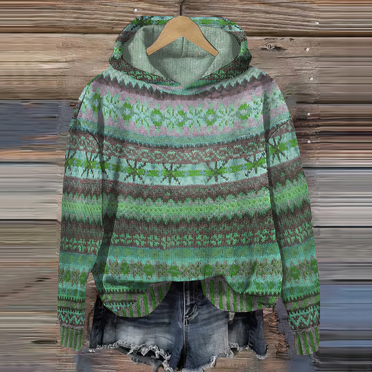 Helvano | Vintage Kapuzenpullover für Damen