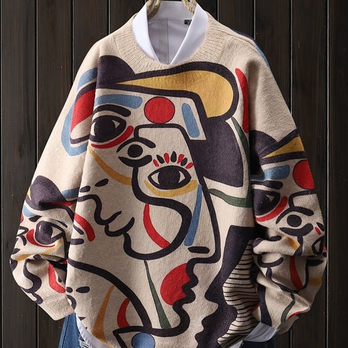 Helvano | Damen Strickpullover mit abstraktem Muster