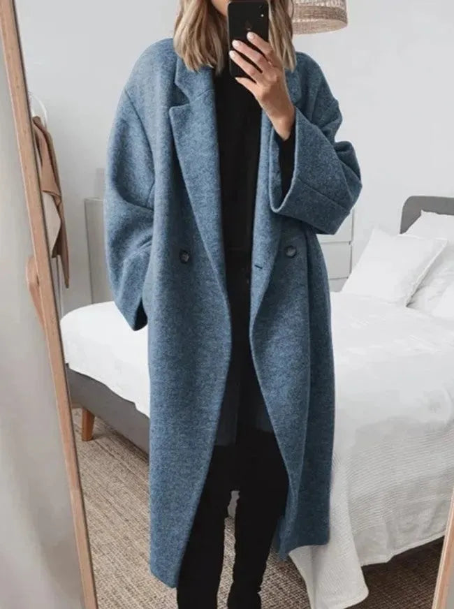 Helvano | Oversize Damenmantel mit Reverskragen
