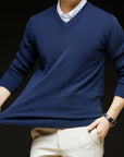 Helvano | Herren Strickpullover mit V-Ausschnitt