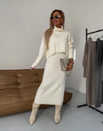 Helvano | Jersey-Midikleid mit Rollkragen für Damen