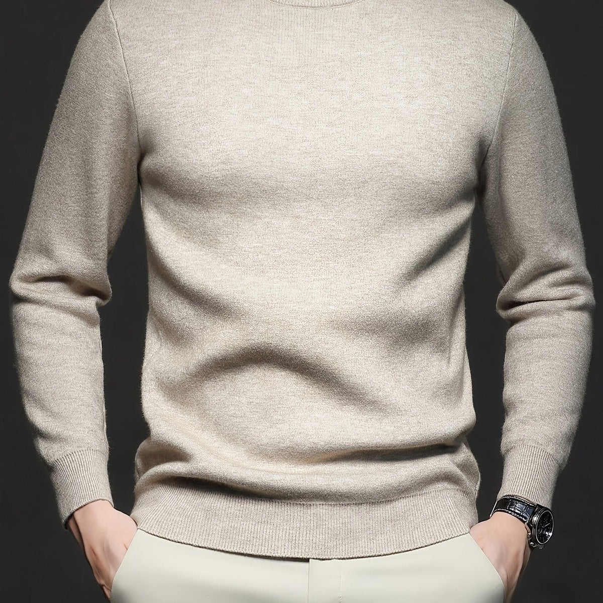 Helvano | Strickpullover mit Stehkragen für Herren
