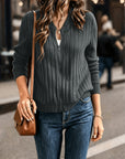 Helvano | Damen Rippstrick-Jacke mit Reissverschluss