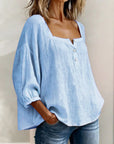 Helvano | Bluse mit eckigem Kragen für Damen