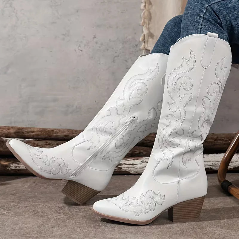 Helvano | Damen-Cowboystiefel mit Stickerei