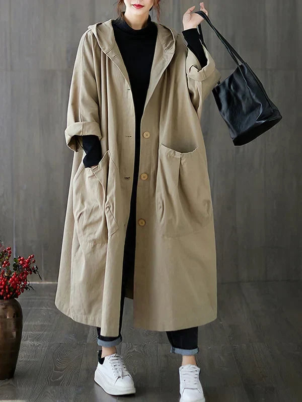 Helvano | Langer Trenchcoat für Damen