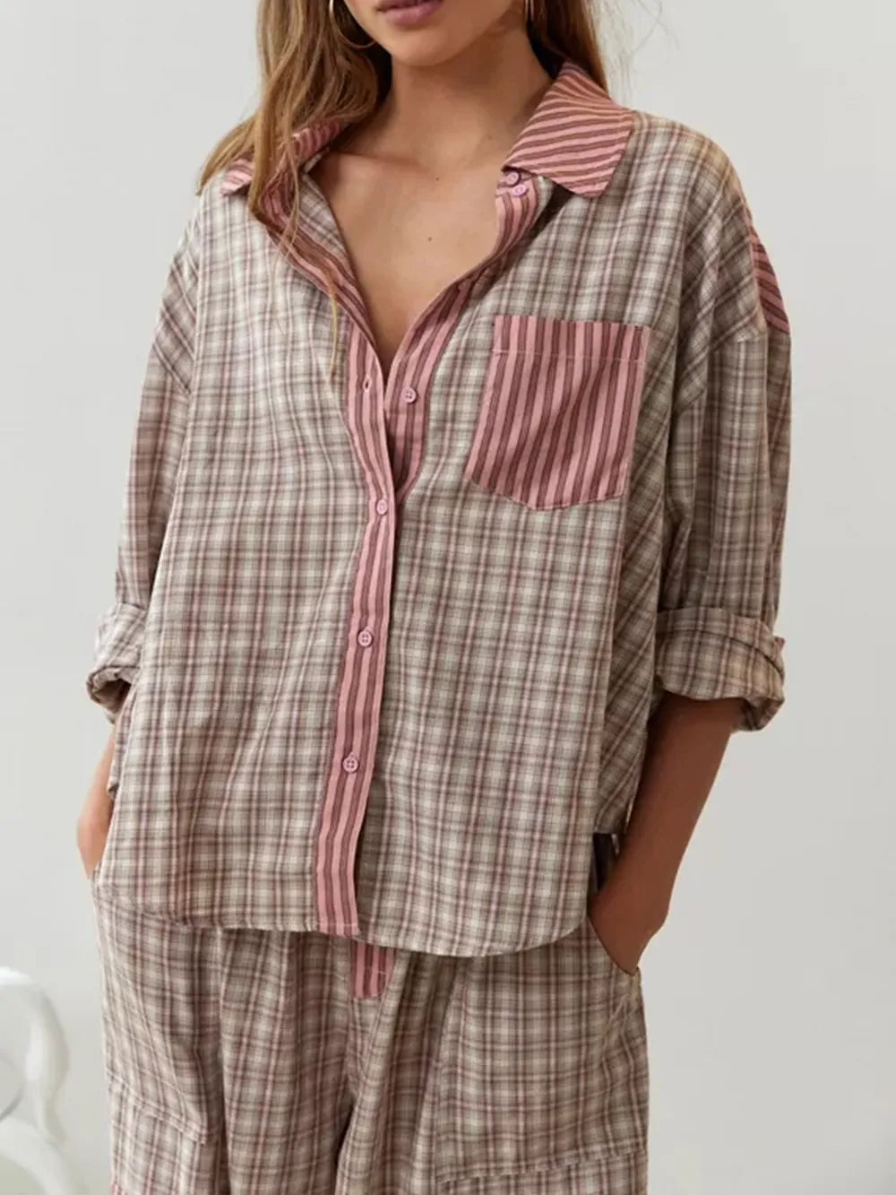 Helvano | Zweiteiliger Pyjama für Damen aus Baumwolle