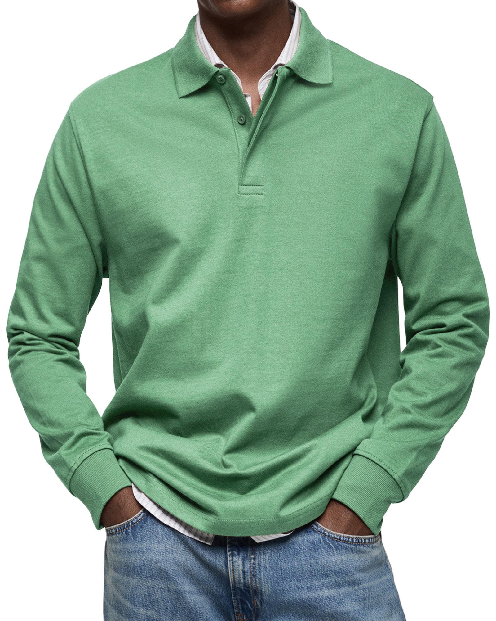 Helvano | Langarm-Poloshirt für Herren