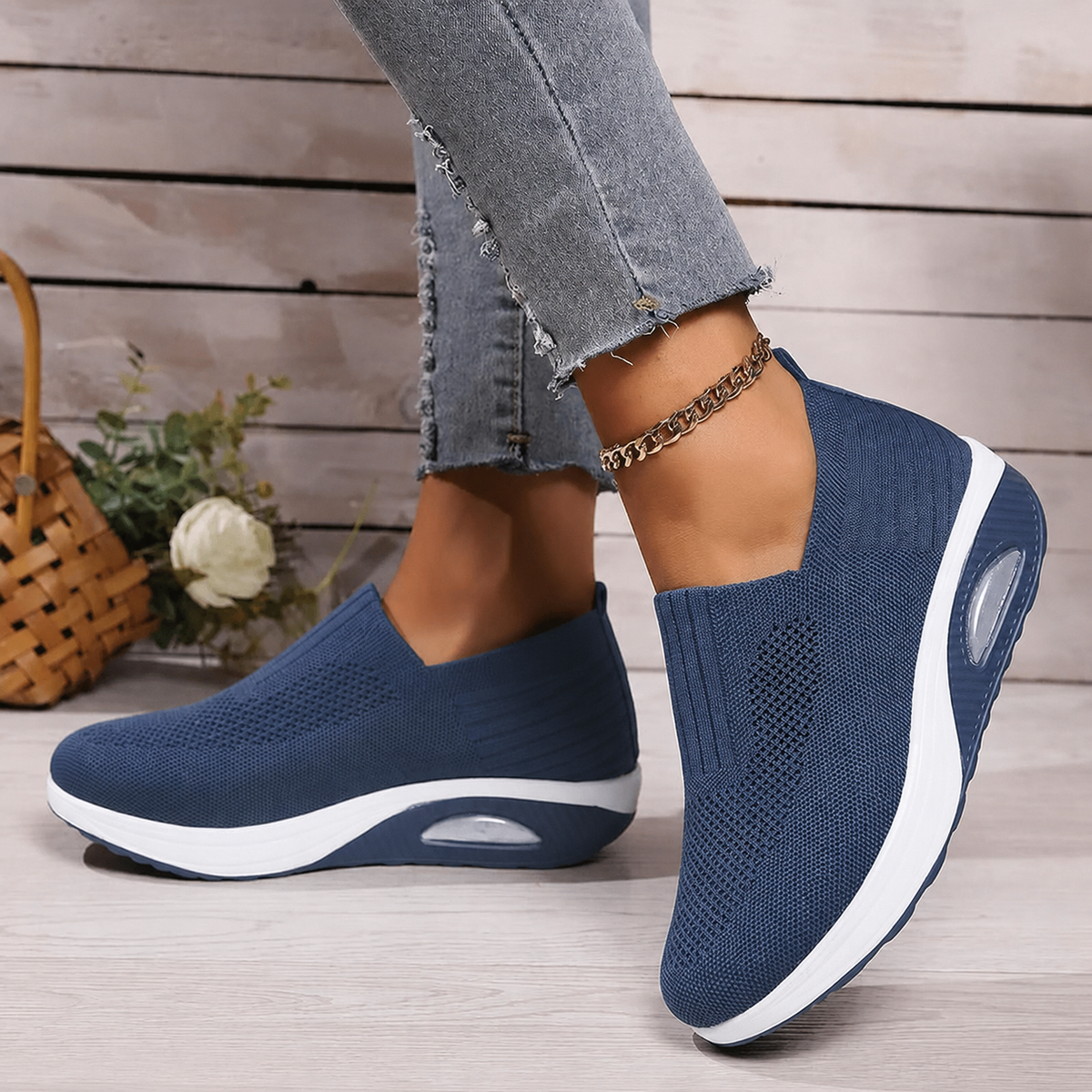 Helvano | Slip-On Mesh-Sneaker für Damen