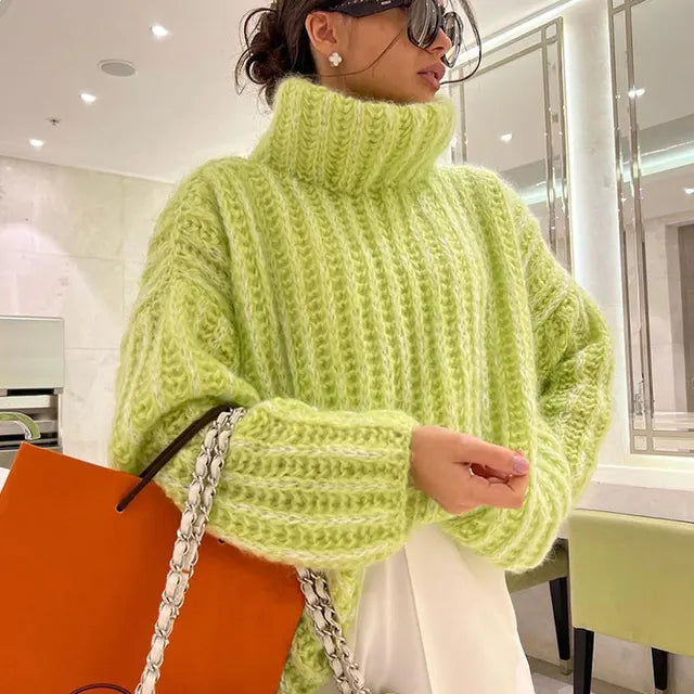 Helvano | Damen Rollkragenpullover aus Strick