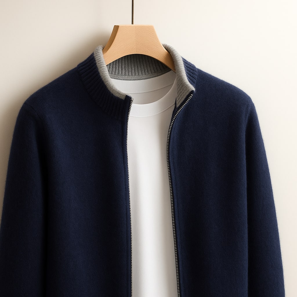 Helvano | Herren Strickjacke mit Zip