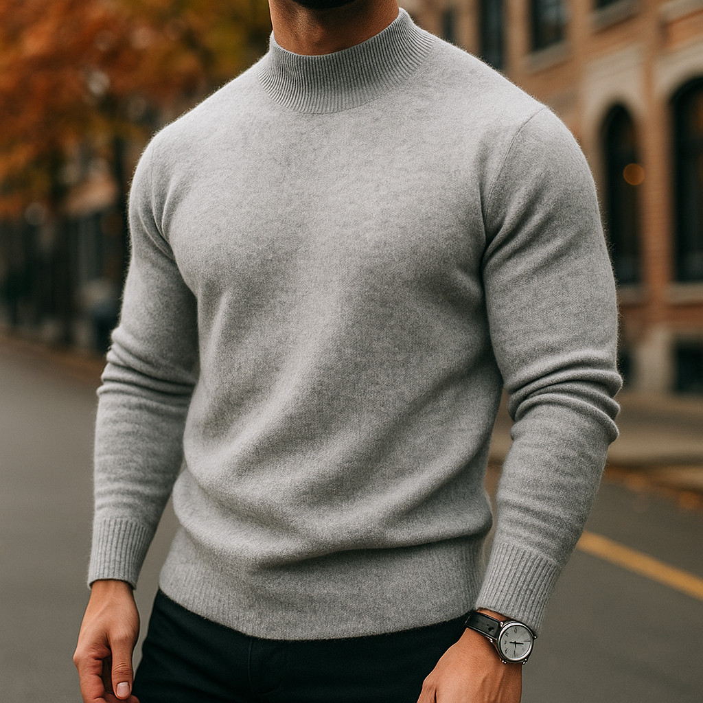 Helvano | Herren-Pullover mit Kragen aus Wollmischung